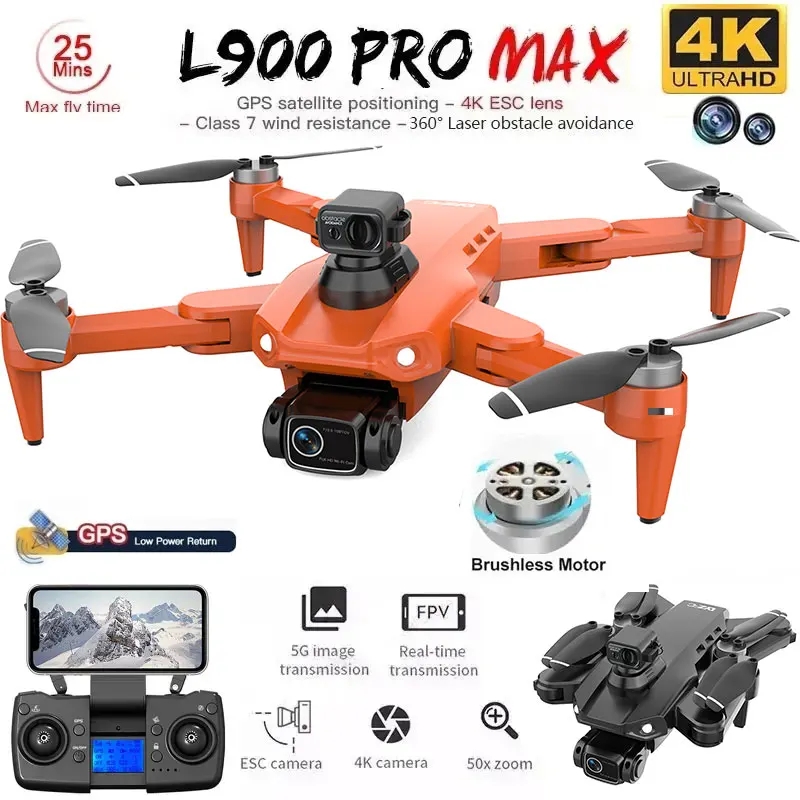 L900 Pro MAX GPS Drone 4K Prof - đánh giá và giá Rc Helicopter Case