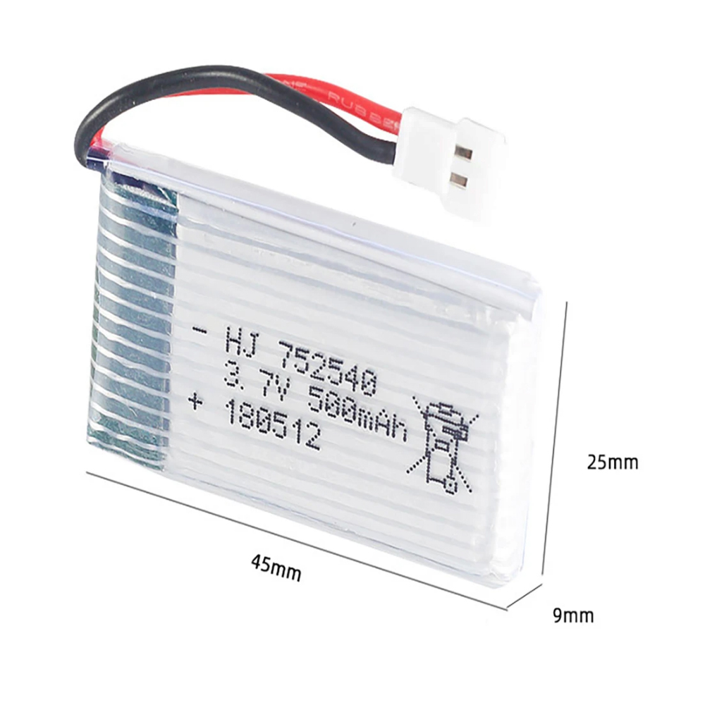 H31 Battery 3.7V 500mAh 752540 - đánh giá và giá Rc Helicopter Coaxial